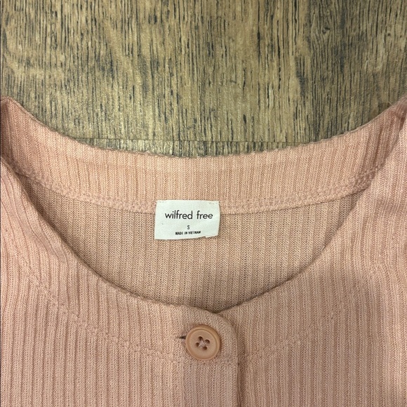 Aritzia Wilfred free Blush Ribbed Cardigan - Picture 3 of 10